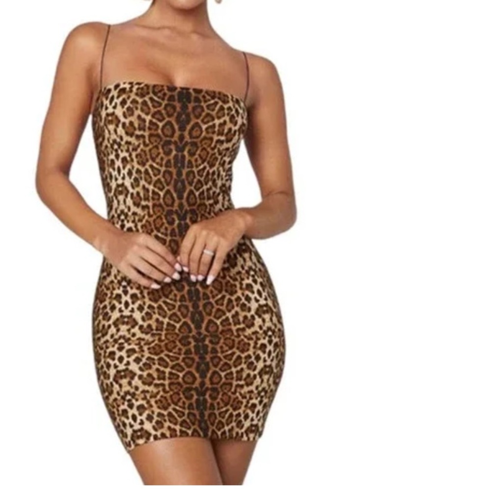 Meshki Nia thin strap, body con mini dress. Size xs. New with tags.